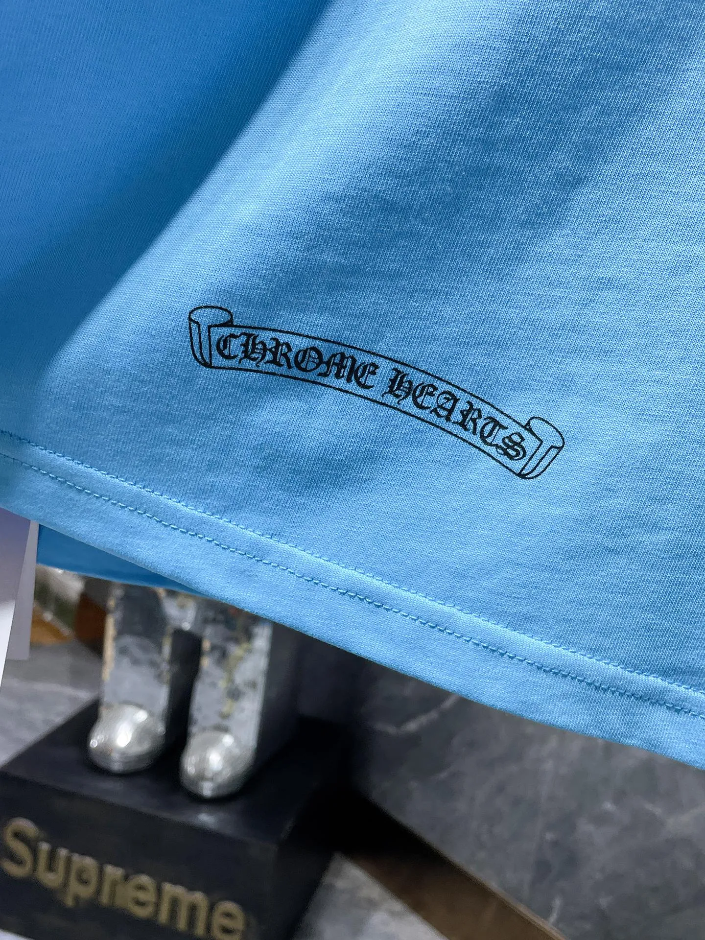 P130 New for summer Chrome Hearts 25ss High-weight environmentally friendly high-quality top-grade fabric 260g~270g Chrome blue matty graffiti short sleeves Imported environmentally friendly glue printing and dyeing Counter synchronization 1:1 replica version Recommended color: blue Size: S, M, L, XL
